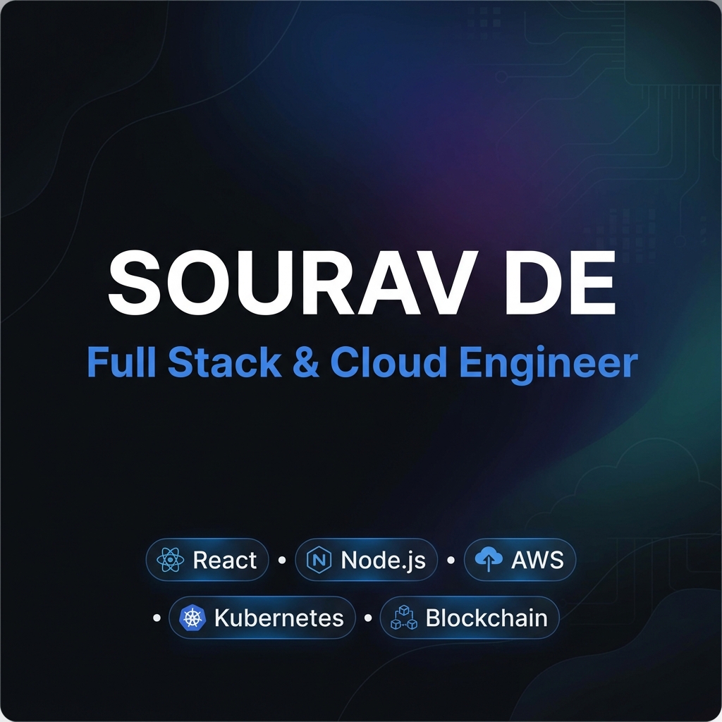 Sourav De | Full Stack & AI Engineer